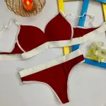 Comfortable Sportswear Bra And Panties Set Small Chest Gathered No Steel Ring Beautiful Back Wrap Chest Triangle Cup