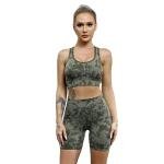 Women's High Elastic Thread Back Sports Bra With Comfortable Gathering and Paired With Thongs Cheap Bra Set