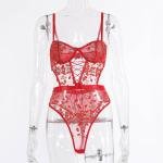 Femgrace High Quality Women's Underwear Thin Embroidered Lace Jumpsuit Hollowed Fishnet Wholesale High Quality Transparent Lingerie